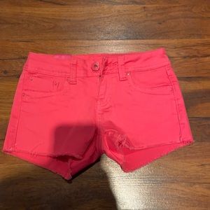 NWOT LA Idol hot pink jean shorts